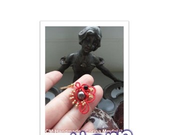 Tatting pattern for a pair of earrings "Assym"