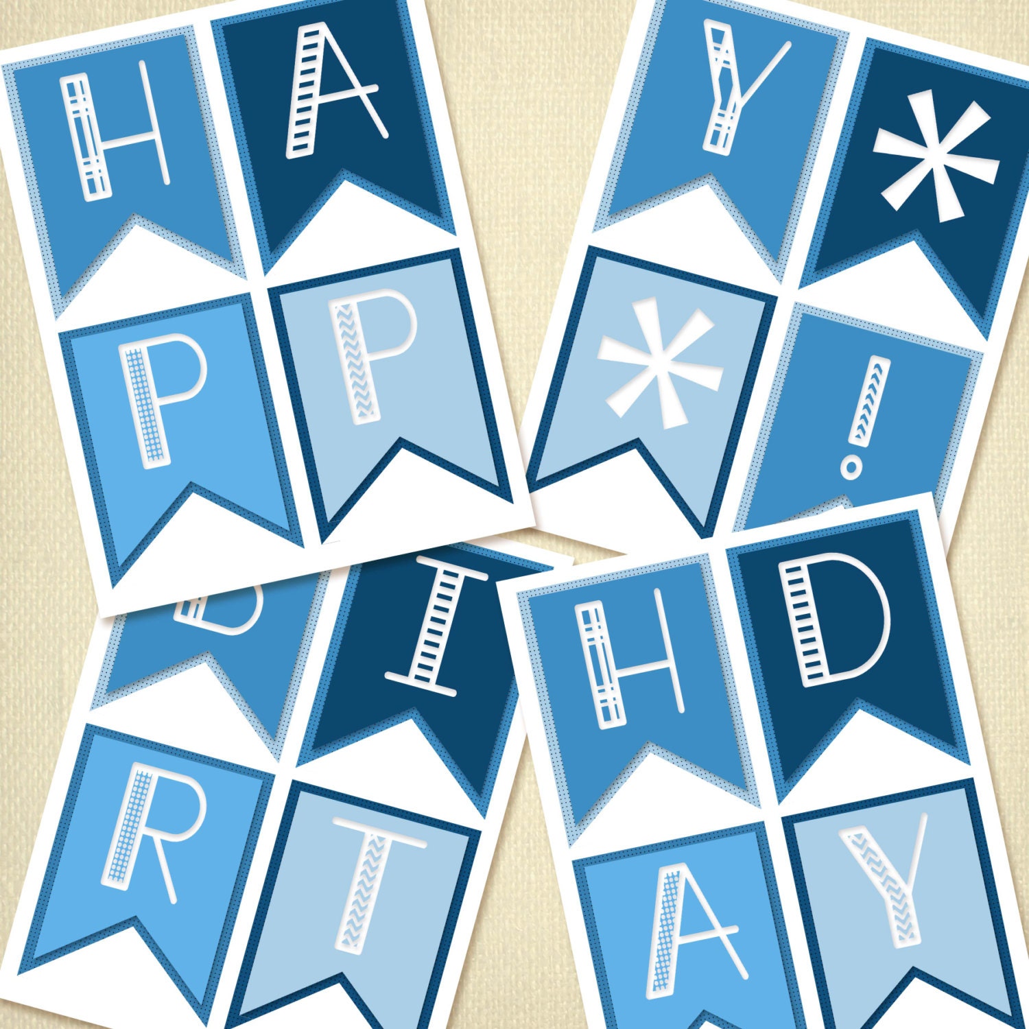 Baby Boys Happy Birthday Banner Baby Boy by ARTiculatePRINTS