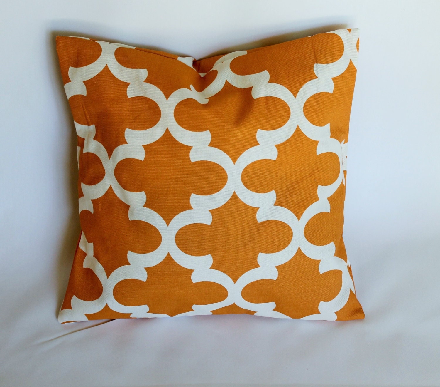 Designer decorative throw pillow cover Fynn cinnamon orange