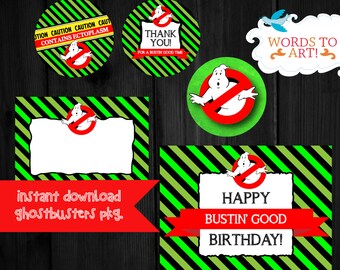 Instant Download - Ghostbusters Birthday Party Theme PARTY PACKAGE