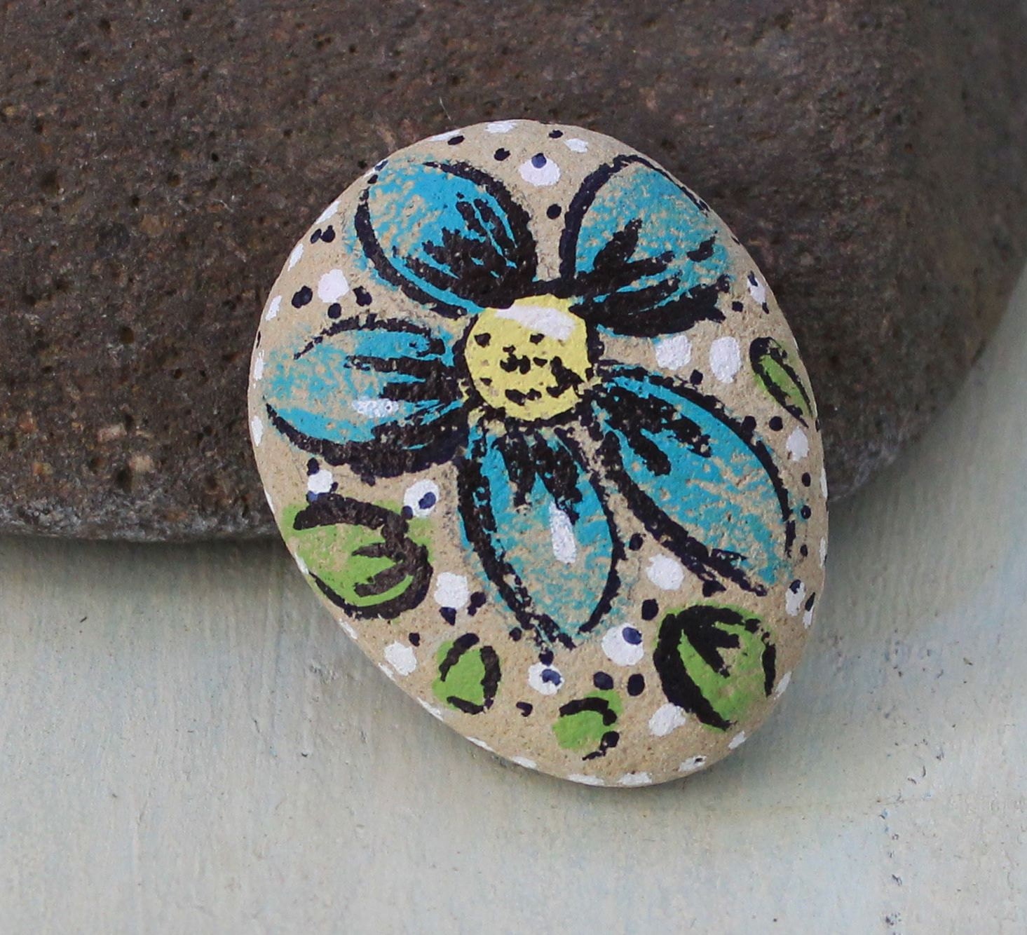 beach rock beach painted stone hand-painted Beach