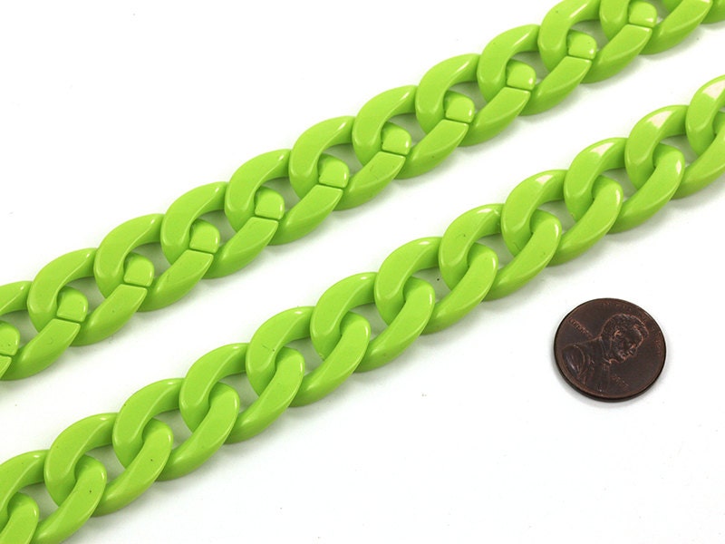 Lime Green Plastic Chain Light Green Acrylic Chain Open Link