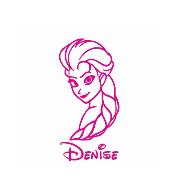 Personalized frozen Elsa Vinyl Wall Decal Sticker Large kids