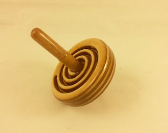 Spinning top Spiral Handmade Medium Wooden Spiral spinning top dreidel