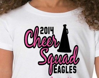 50% Off Sale! Personalized cheer squad t-shirt , personalized girl's ...