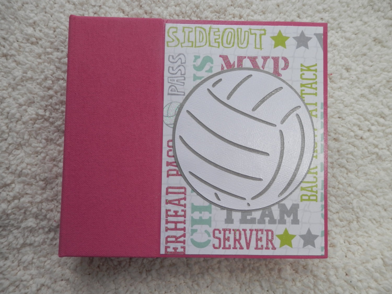 6x6 Volleyball Scrapbook Photo Album by SimplyMemories on Etsy