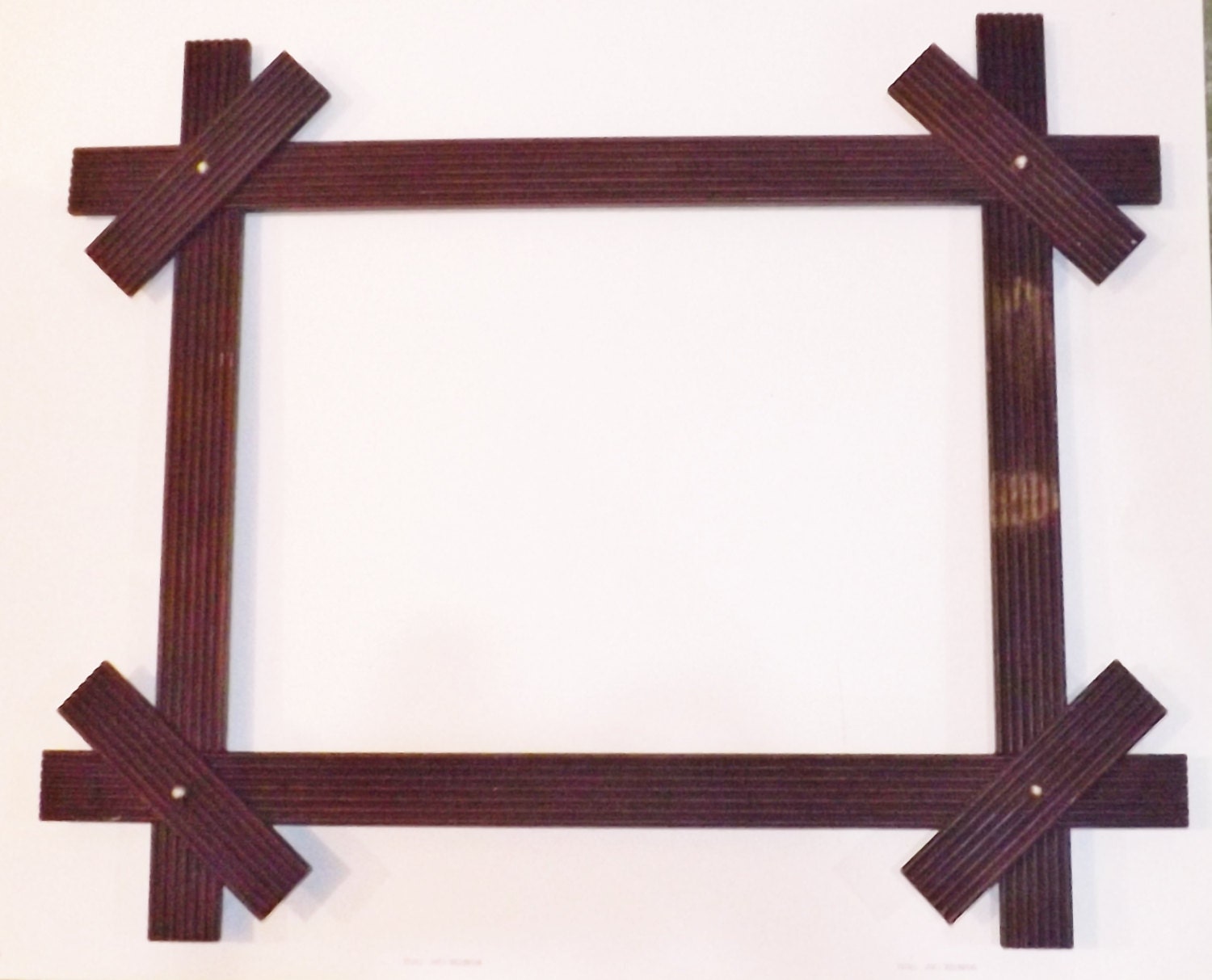 Antique Criss Cross Frame with Original by LoganAvenueVintage