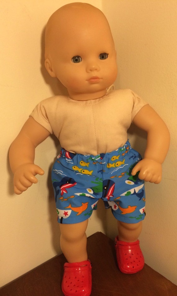 Blue Nautical Swimsuit and Shoes for Boy Bitty Baby Doll 15
