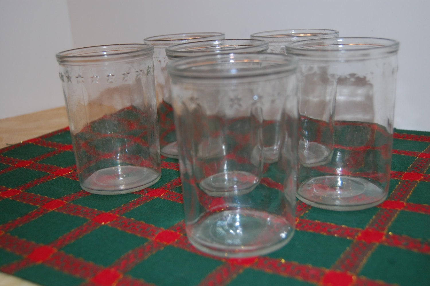 Vintage Jelly Glasses 3 Juice Glass Clear Glass With