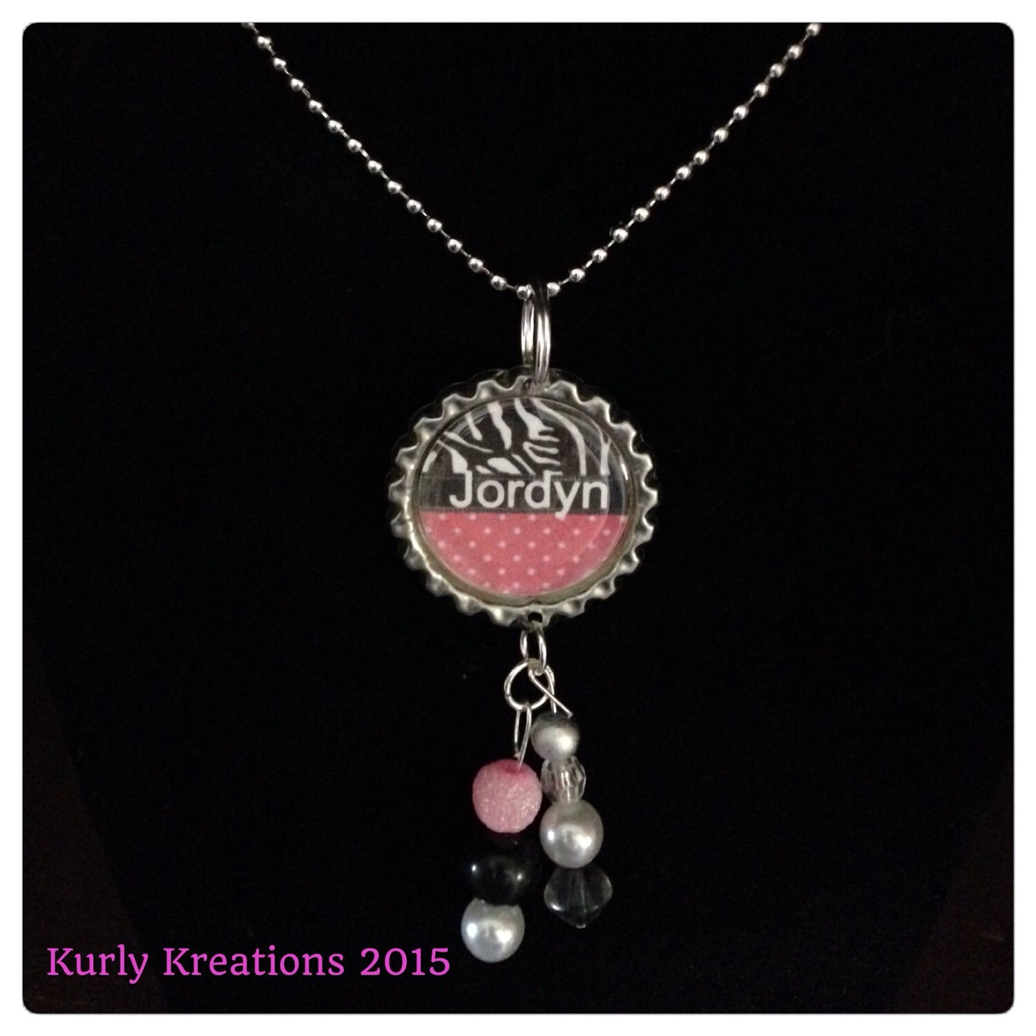 Personalized Rear view mirror charm