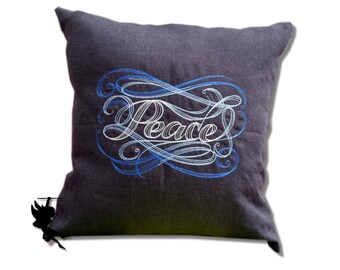 Statement Kissen // PEACE // Linen Cushion