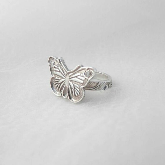 Butterfly Ring Fine Silver with Cubic Zirconia