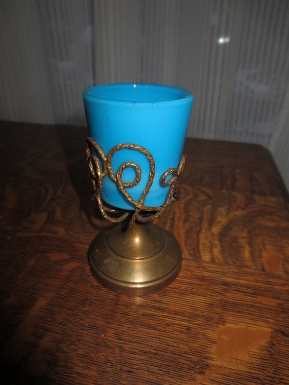 Items similar to Rare Antique Religious Vigil Candle Holder , Votive