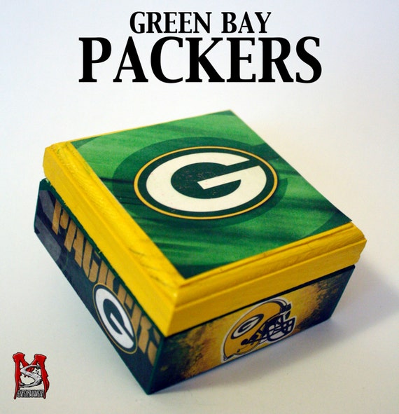 HANDMADE Green Bay Packers Keepsake/Jewelry Box by ManchesterArt