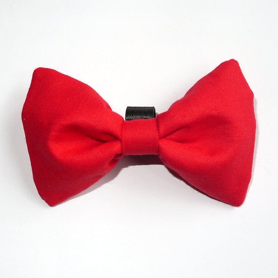 Items similar to Dog Bow Tie Red Pet Bow Tie Bowtie Collar Attachment ...