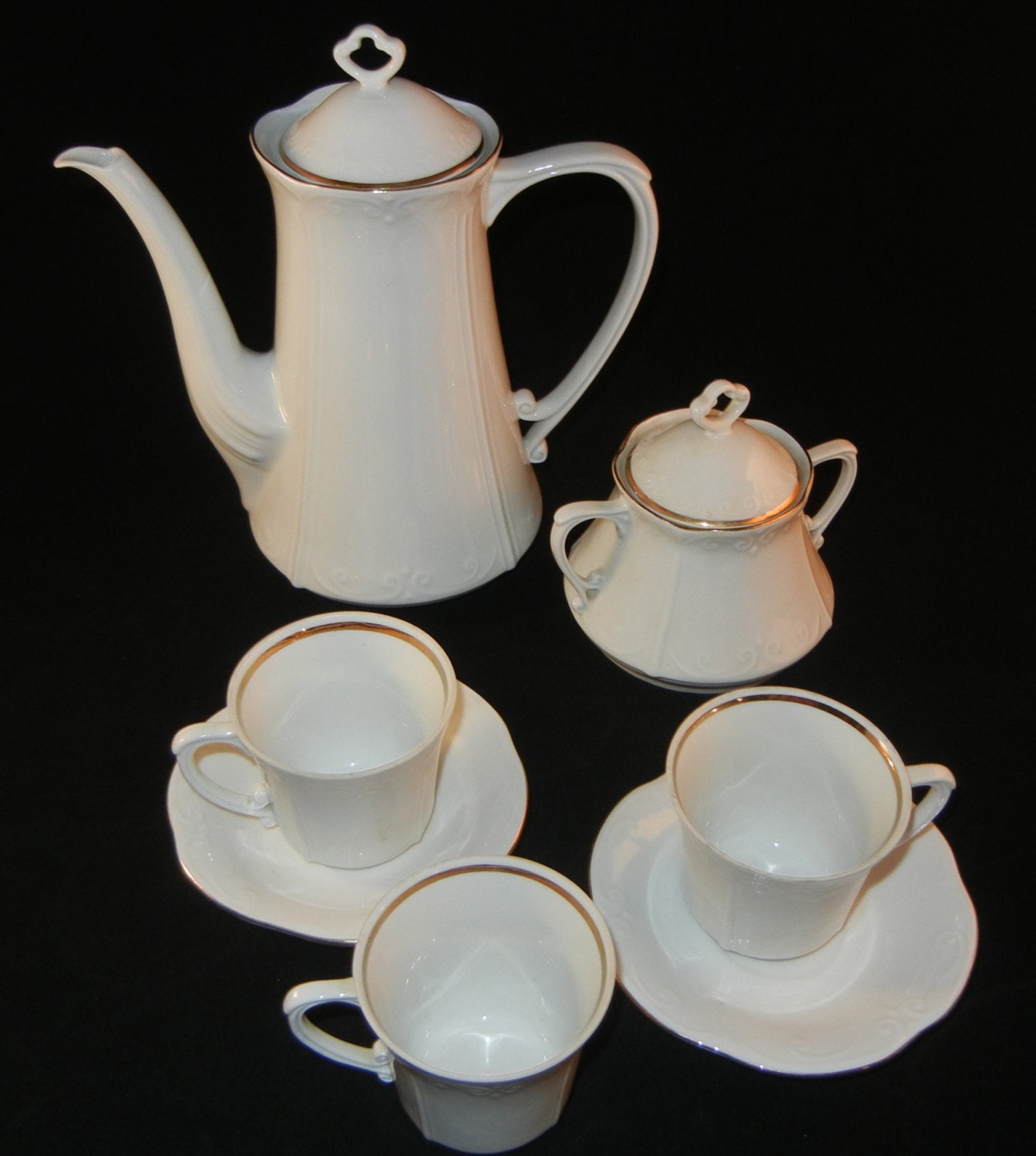Vintage Chodziez Tea Set Poland China 9 Piece Wedding Chz53