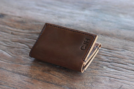 PERSONALIZED WALLET Men&#39;s Leather Trifold Wallet by JooJoobs