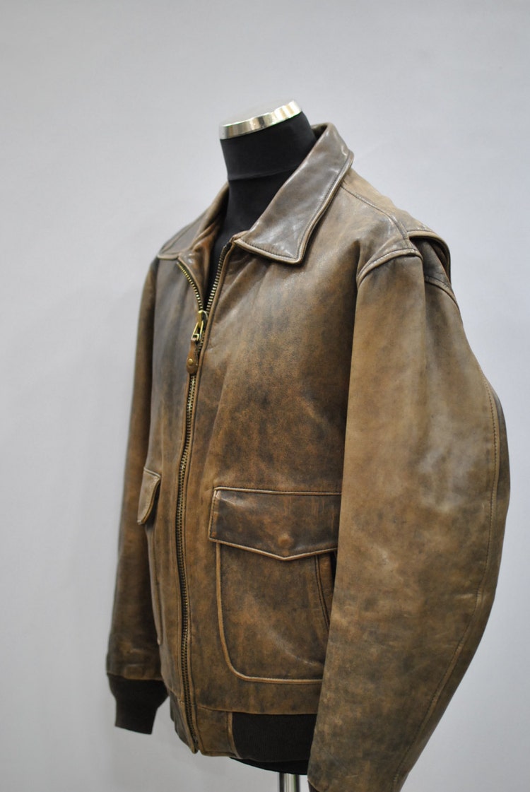 Vintage HEIN GERICKE men bomber leather jacket by TheArtofReUSE