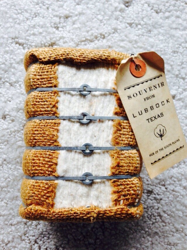 Vintage miniature Cotton bale from Lubbock TX