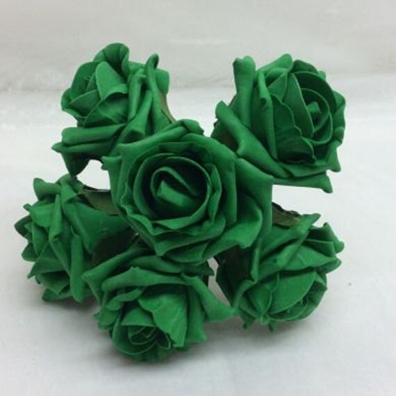 1 Bunch Artificial Roses EMERALD GREEN Mixing by WisteriaAvenue
