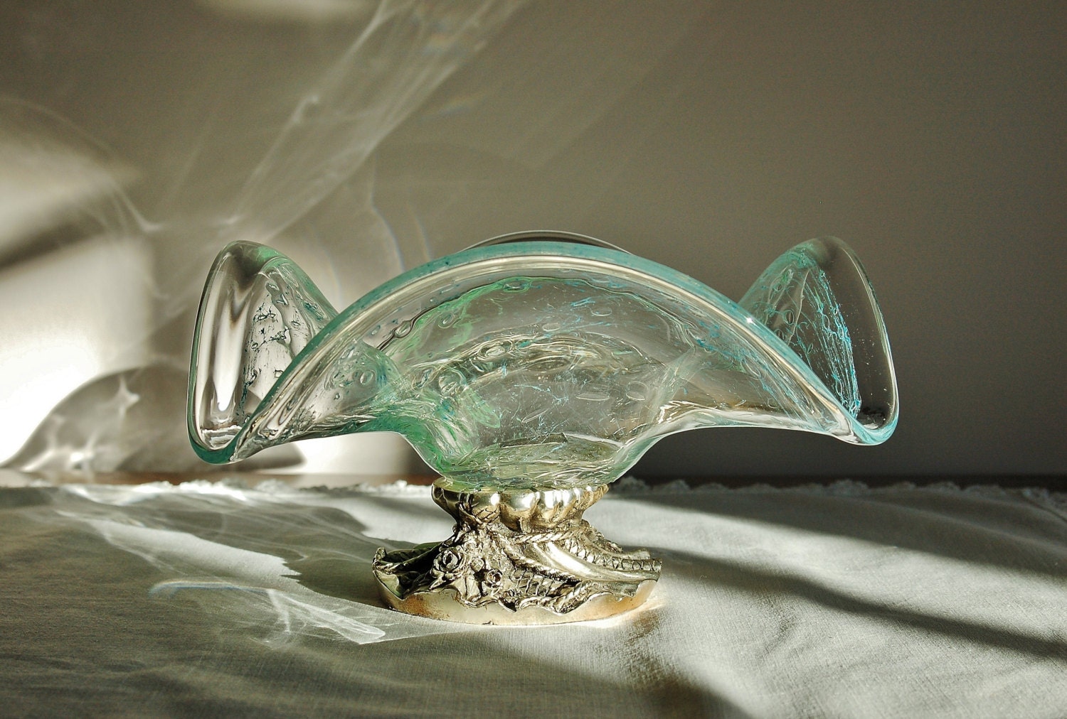 Murano Crystal Glass Bowl Arte Murano Linea Mary Art Glass