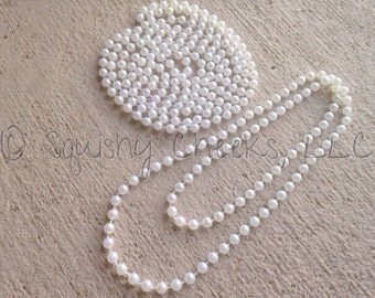 Pearl Necklace, White Pearl Necklace, 20" Pearl Necklace, Baby Necklace Photo Prop, Bulk Wholesale, Woman Faux Pearl Necklace
