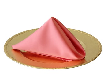 Coral Napkin for Weddings (Pack of 10), 20 Inch L'amour Wedding Napkins