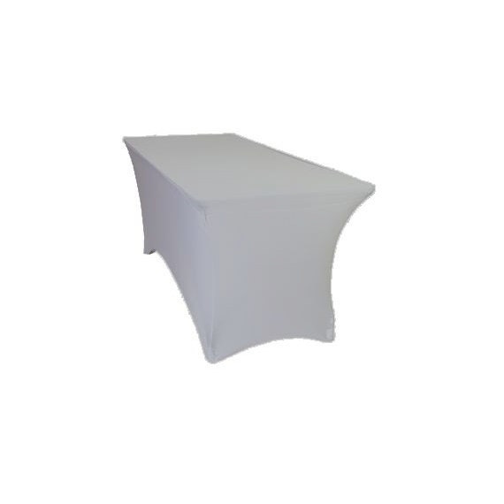 8 FT Rectangular Spandex Table Covers Silver / by YourChairCovers