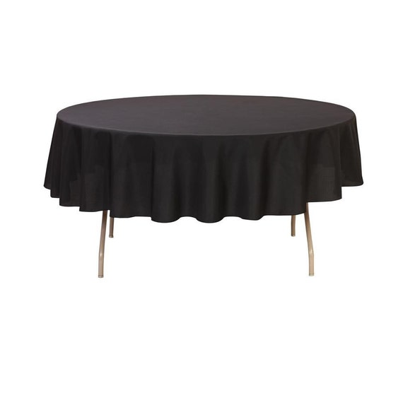 90 Inch Round Polyester Tablecloth Black Wedding Tablecloths 90 Inch Round Polyester Tablecloth Black Wedding Tablecloths