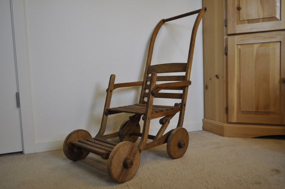 wooden stroller