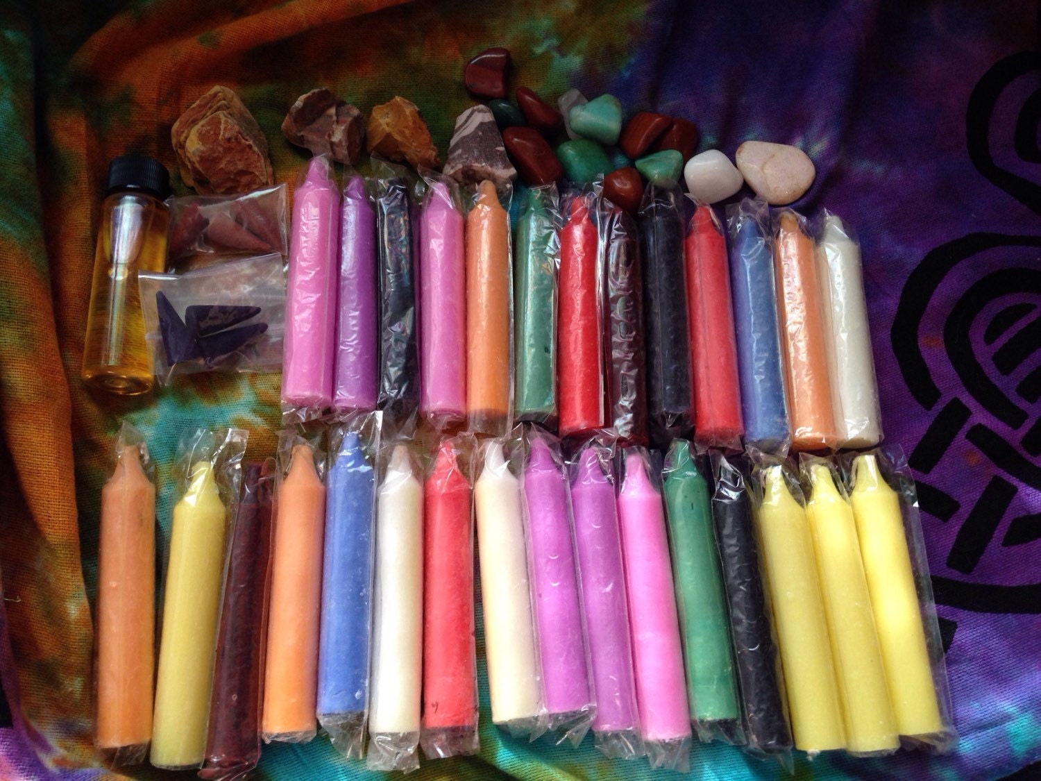 Candles stones incense and fragrance oil lot by TheMetaMagikBox