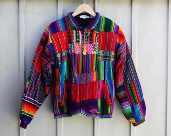 Guatemalan Jacket, Colorful Jacket, Hippie Coat, Boho, Burnout, Gypsy ...