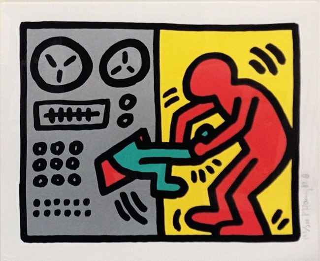 Keith Haring Pop Shop III 1 1989 Signed