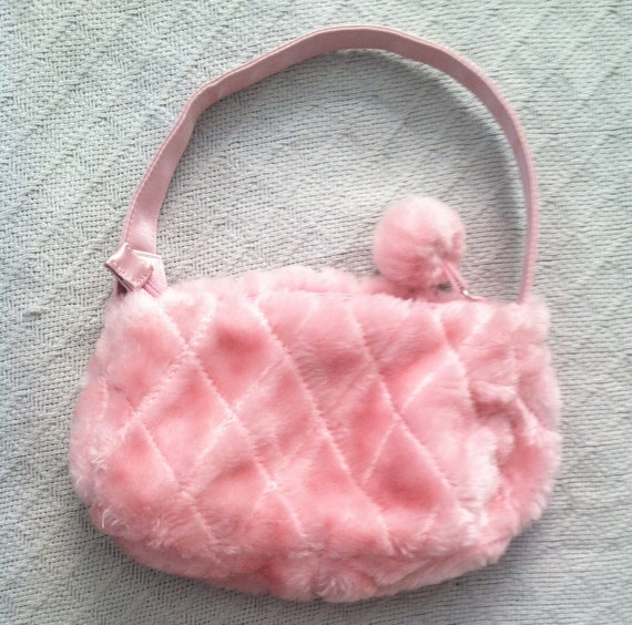 fuzzy pink purse