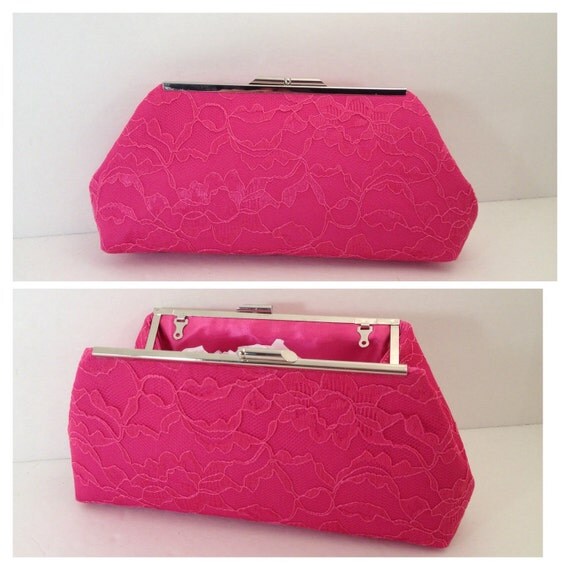 hot pink clutch bag