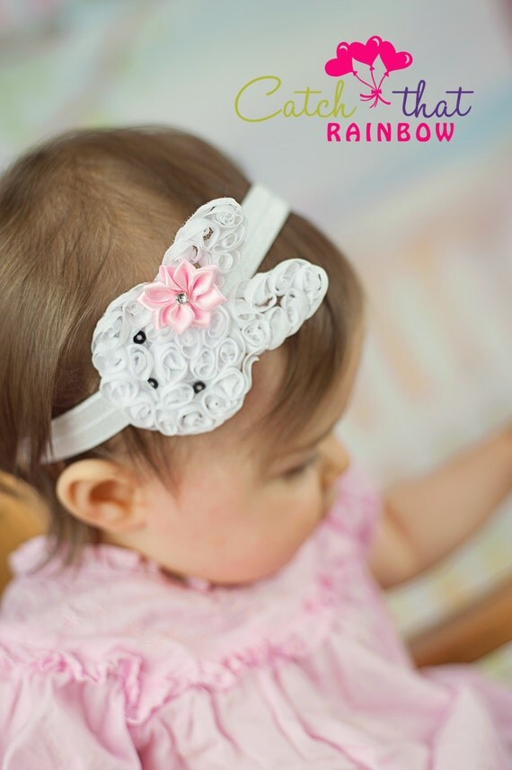 Items similar to Easter Baby Girl Headband, Easter baby headband, bunny