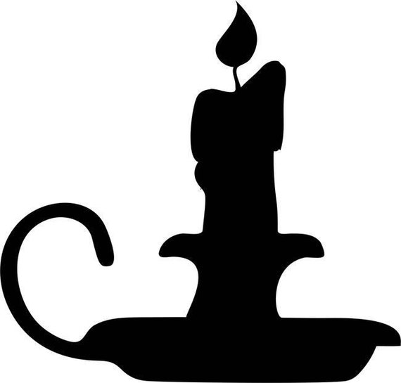 Christmas Buring Candle Vinyl Decal by JennaDecalsandMore on Etsy