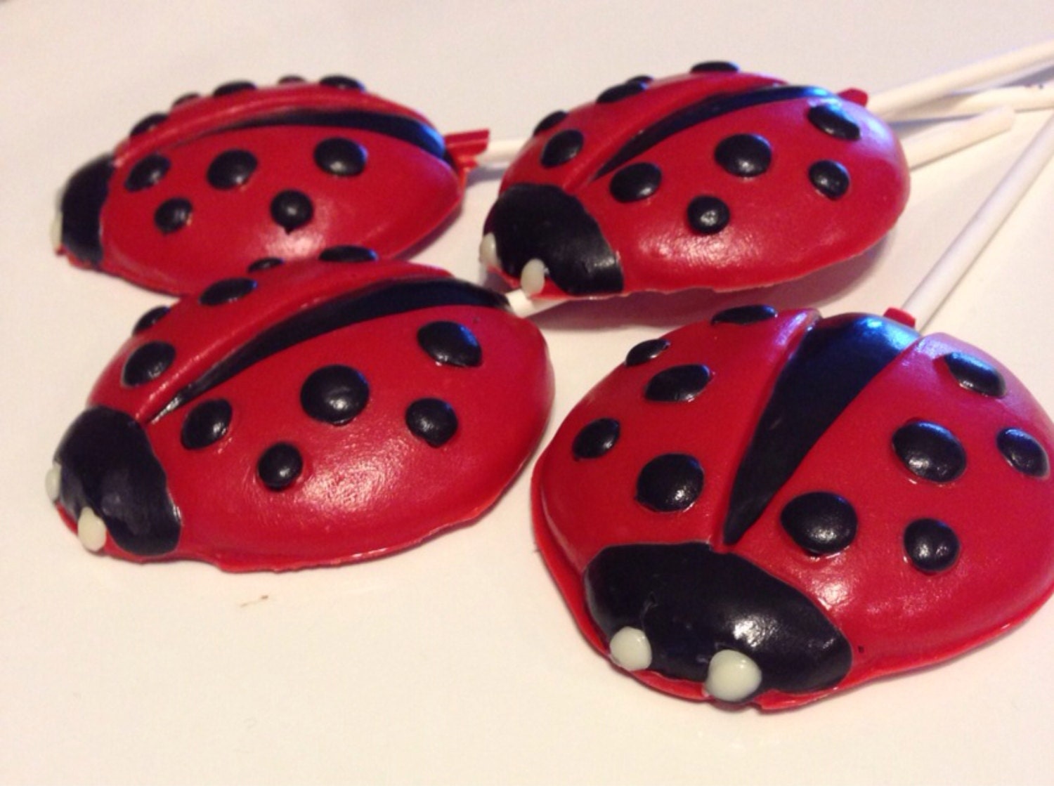 Ladybug Lollipops Ladybug chocolates set of 12 Ladybug Chocolate