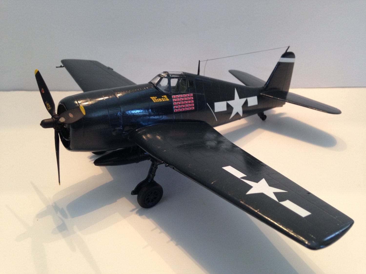 Grumman F6F-5 Hellcat Minsi III Navy Ace Built Plastic