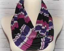 SCARF 200 CM IN MAUVE PURPLE MOHAIR 379801