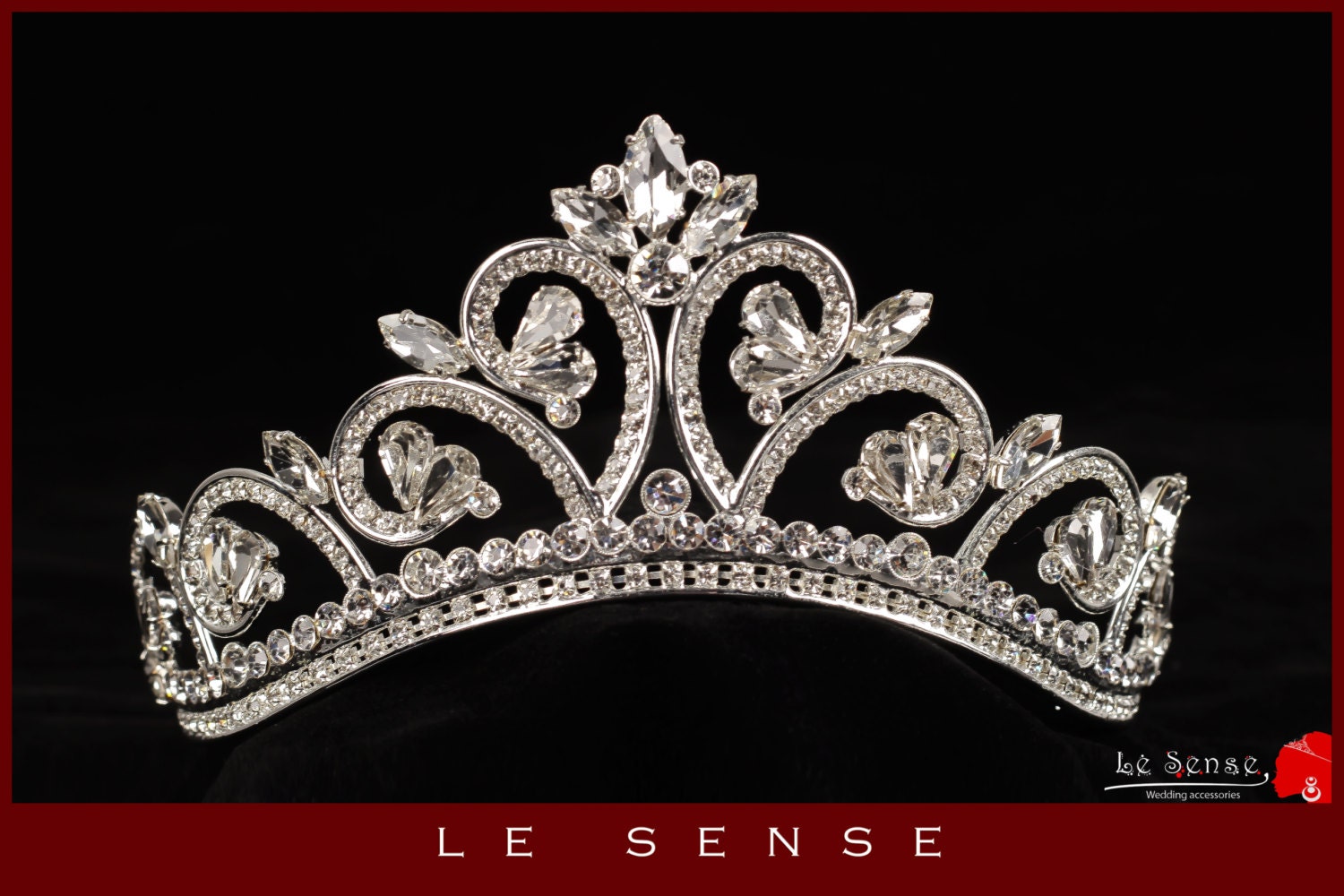 Unique handmade tiara for wedding princes tiara crystal