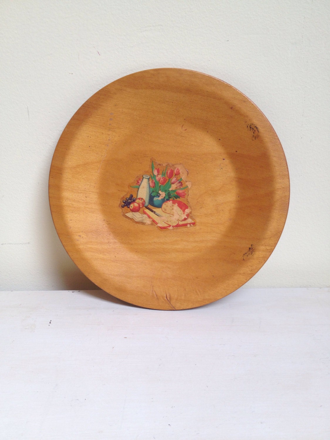 Rustic Wooden Cheese or Dessert Plate Haute Juice