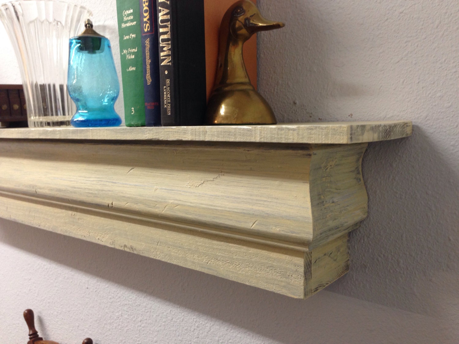 Floating Mantle Shelf Shabby Chic Floating Shelf Fireplace