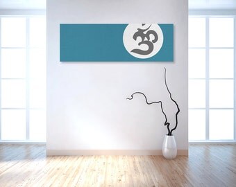 Modern Yoga Art, Large Canvas Print, Minimalist Yoga Print, Yoga Studio Decor, Om Print, Yoga Canvas Art, Zen Canvas Print, 16x48 Canvas