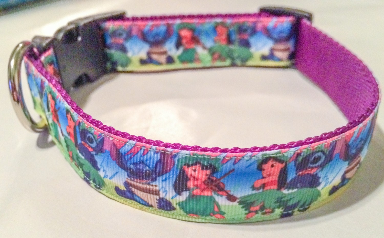 Lilo and Stitch inspired dog collar