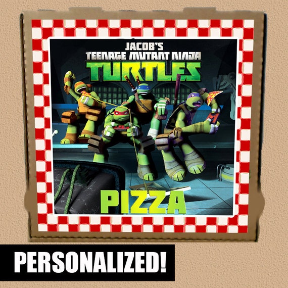 Teenage Mutant Ninja Turtles Pizza Box by PixelPerfectInvites