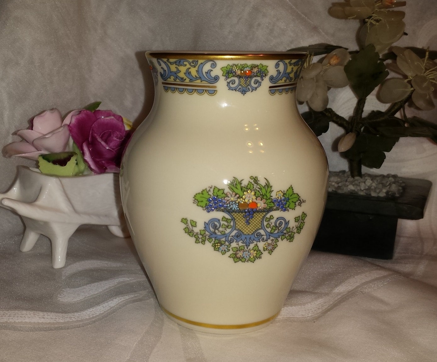 Vintage Lenox Autumn Small Vase Gold Floral Fine China