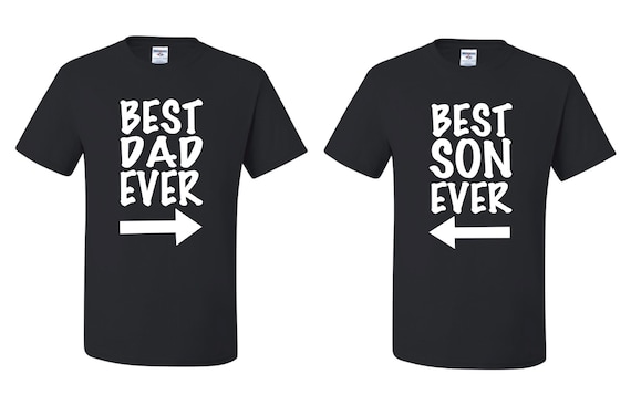 Best Dad Ever Best Son Ever T-Shirt Set Funny Tee