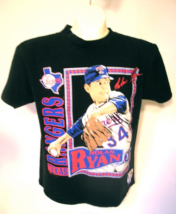 Vintage 1991 Texas Rangers Nolan Ryan T-Shirt Large MLB