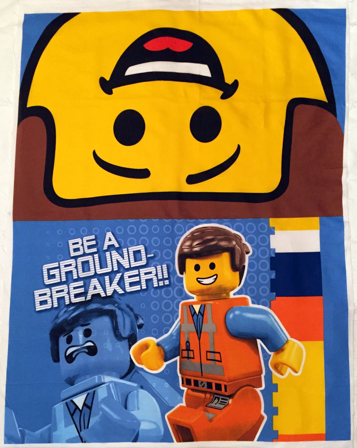 LEGO Emmet Small Panel Fabric Polycotton L44 x